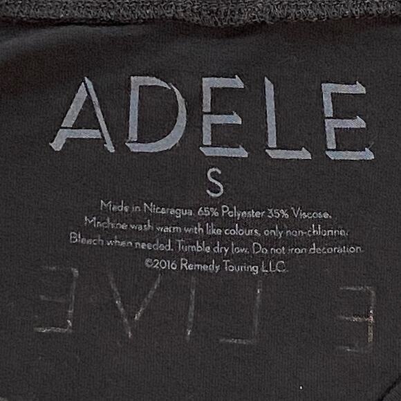 Adele Music Concert T-Shirt "Adele Live 2016" Relaxed Scoop Neck Women S Black - Picture 5 of 5